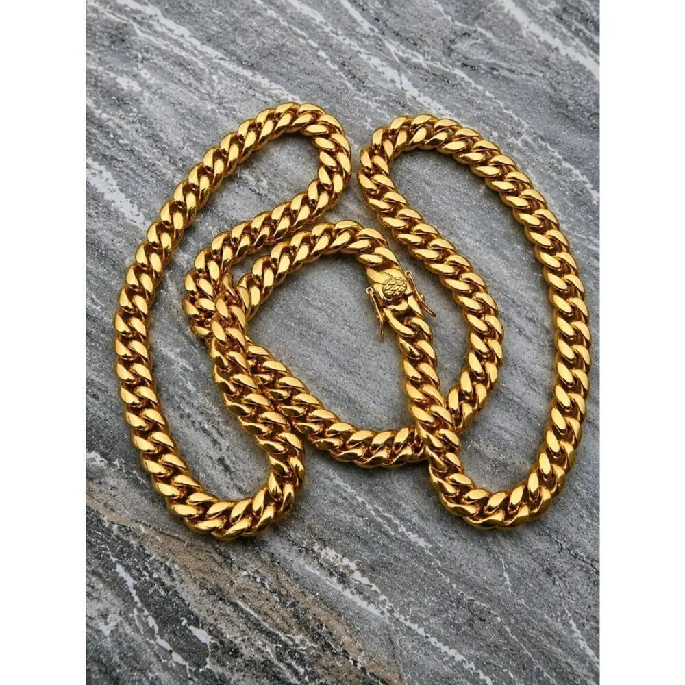 14k GP IP Luxury Cuban Link Chain